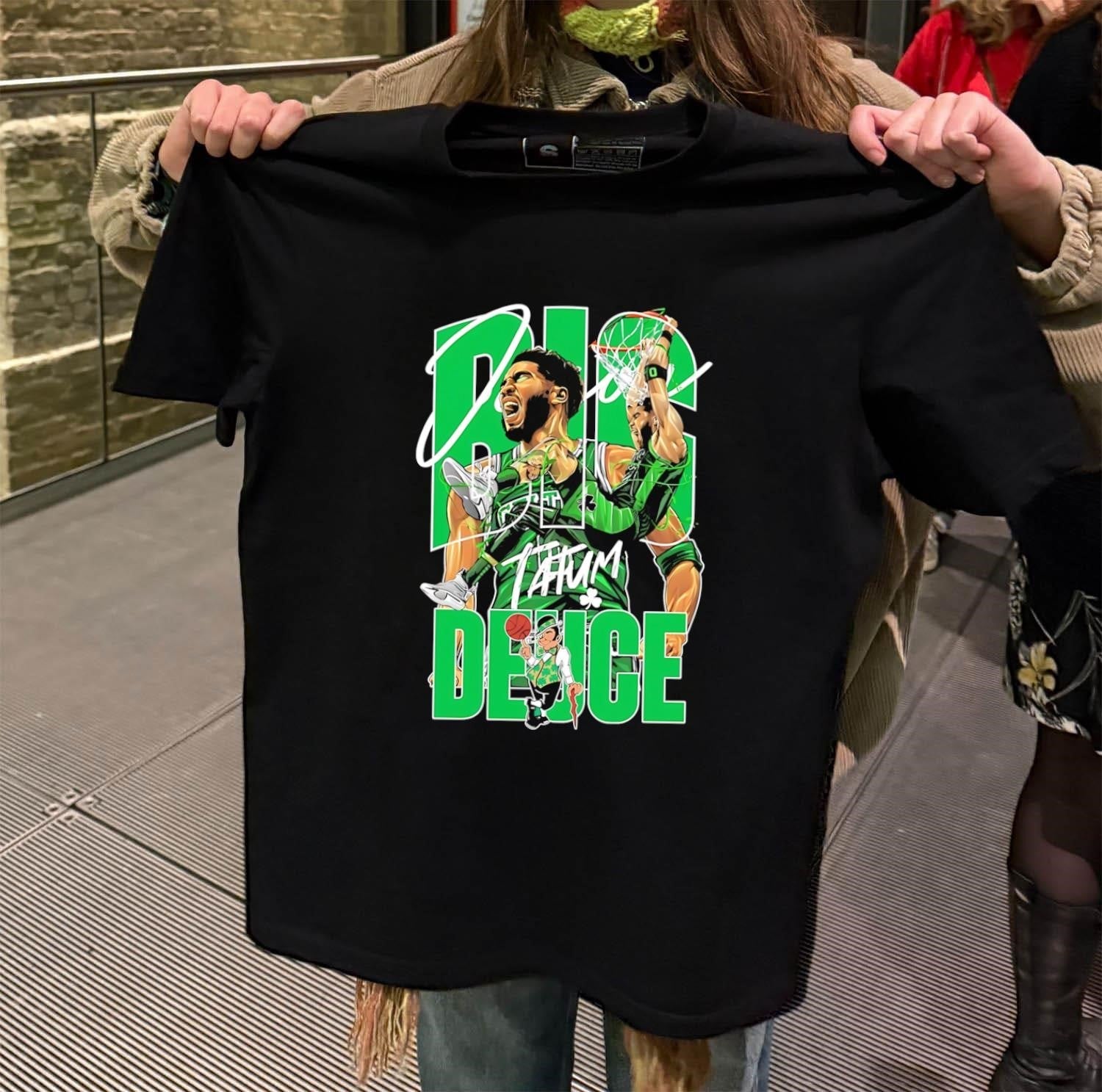 Big Deuce Jayson Tatum Boston Celtics Basketball Slam - Adult & Kids T-Shirts, Sweatshirts & Hoodies apparel design preview 2