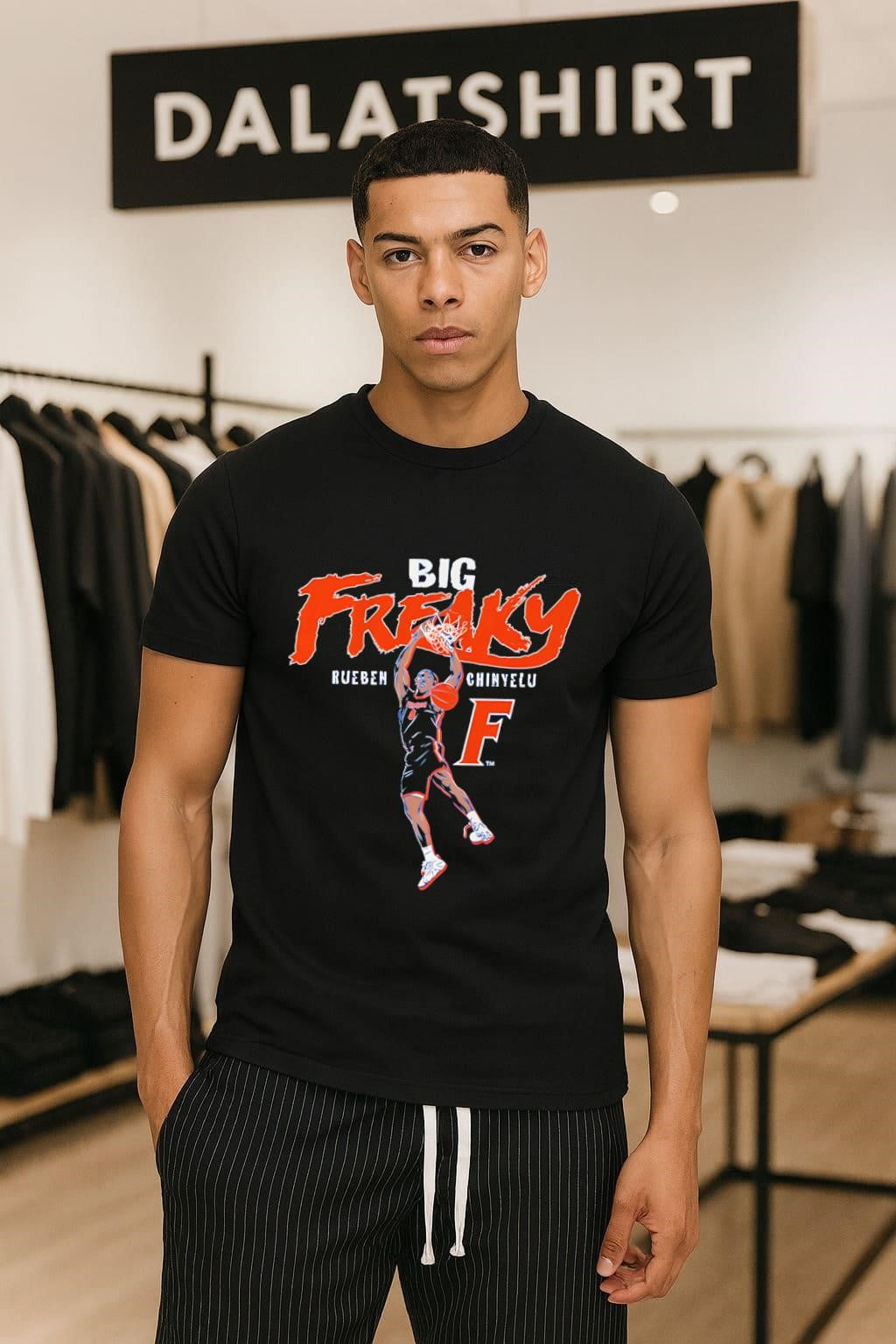 Big Freaky Rueben Chinyelu Florida Basketball Dunk - Adult & Kids T-Shirts, Sweatshirts & Hoodies apparel design preview 1