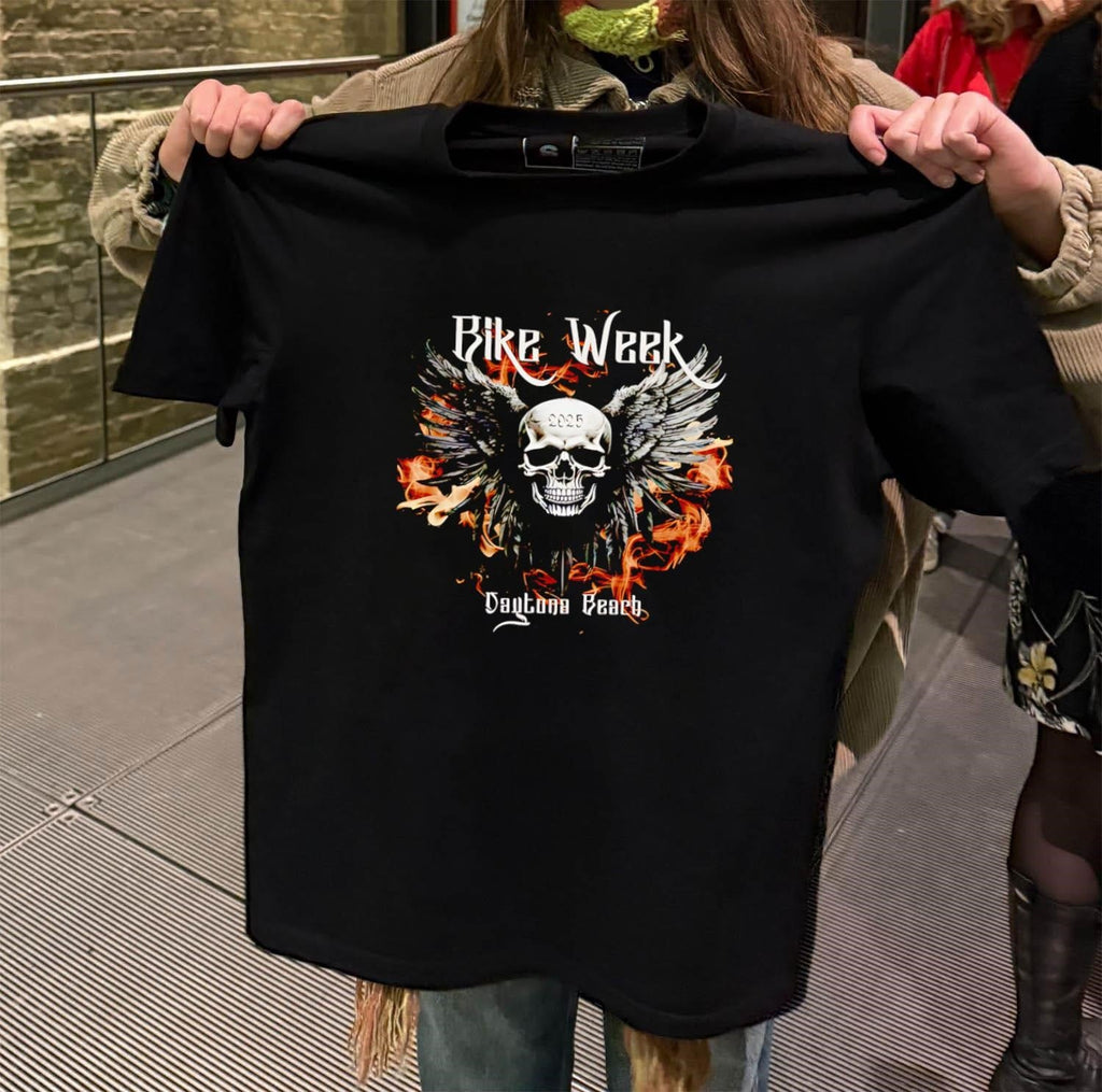 Bike Week 2025 wings Skull - Adult & Kids T-Shirts, Sweatshirts & Hoodies apparel design preview 2