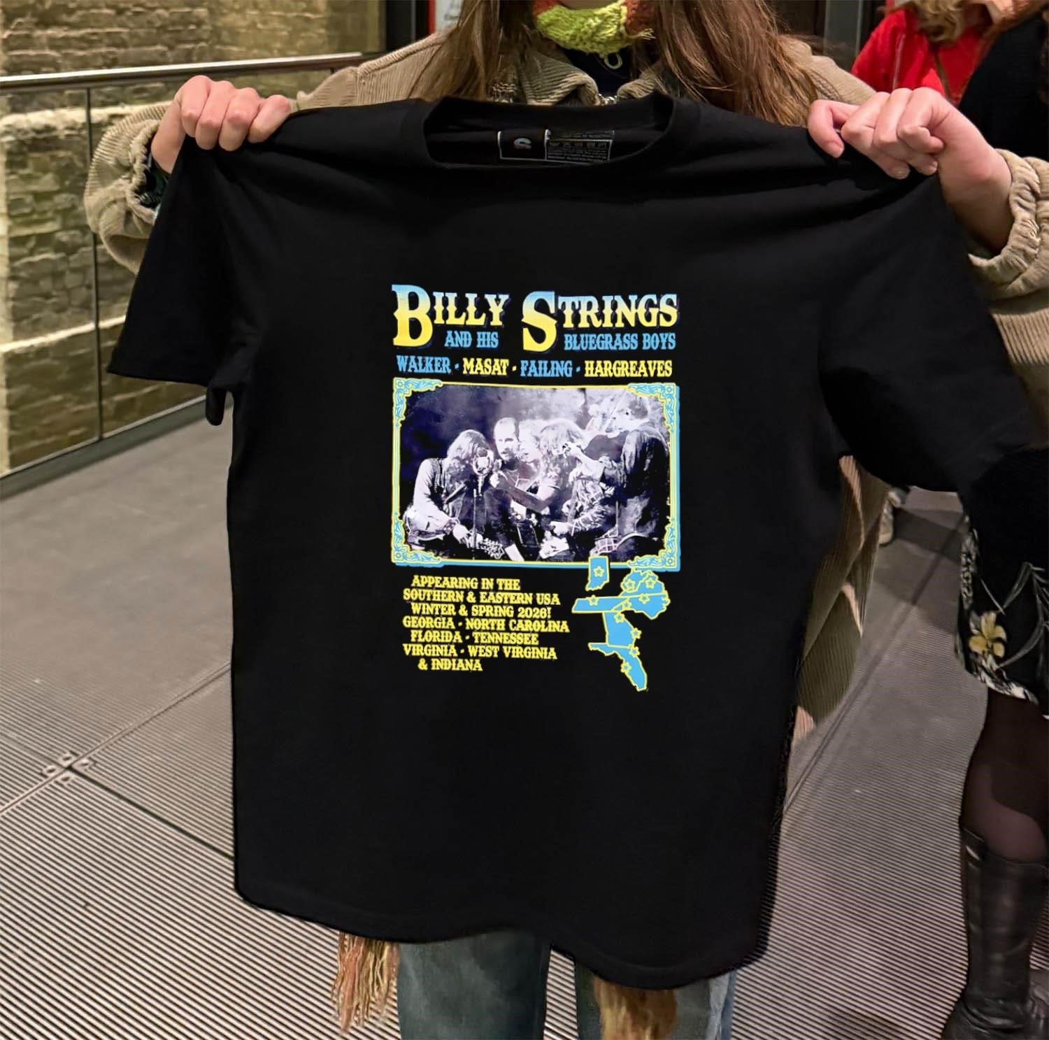 Billy Strings and His Bluegrass Boys Southern Eastern - Adult & Kids T-Shirts, Sweatshirts & Hoodies apparel design preview 2