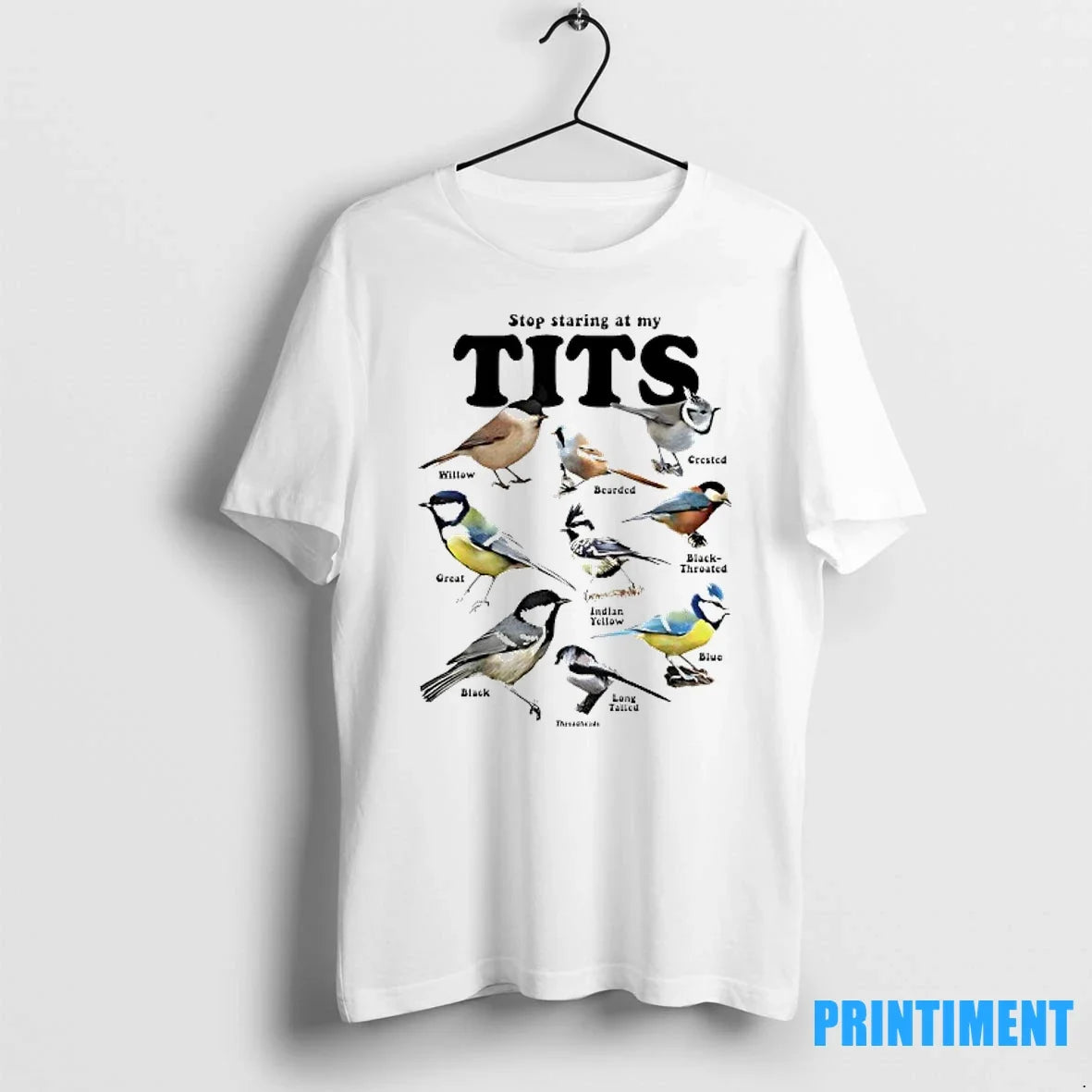 Birds Stop Staring At My Tits Sweater - Adult & Kids T-Shirts, Sweatshirts & Hoodies apparel design preview 1