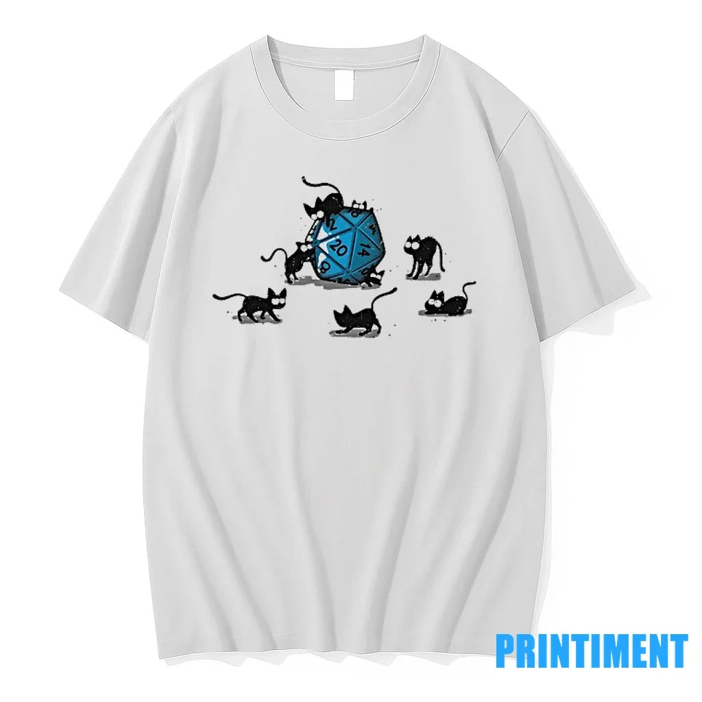 Black Cats Playing With A D20 Sweater - Adult & Kids T-Shirts, Sweatshirts & Hoodies apparel design preview 1