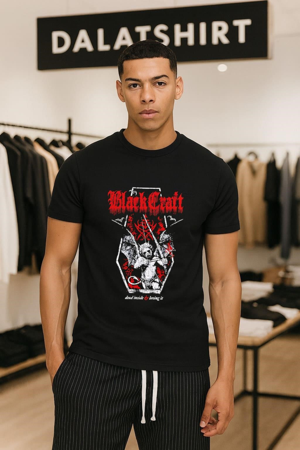 BlackCraft Dead Inside and Loving It Gothic Demon - Adult & Kids T-Shirts, Sweatshirts & Hoodies apparel design preview 1