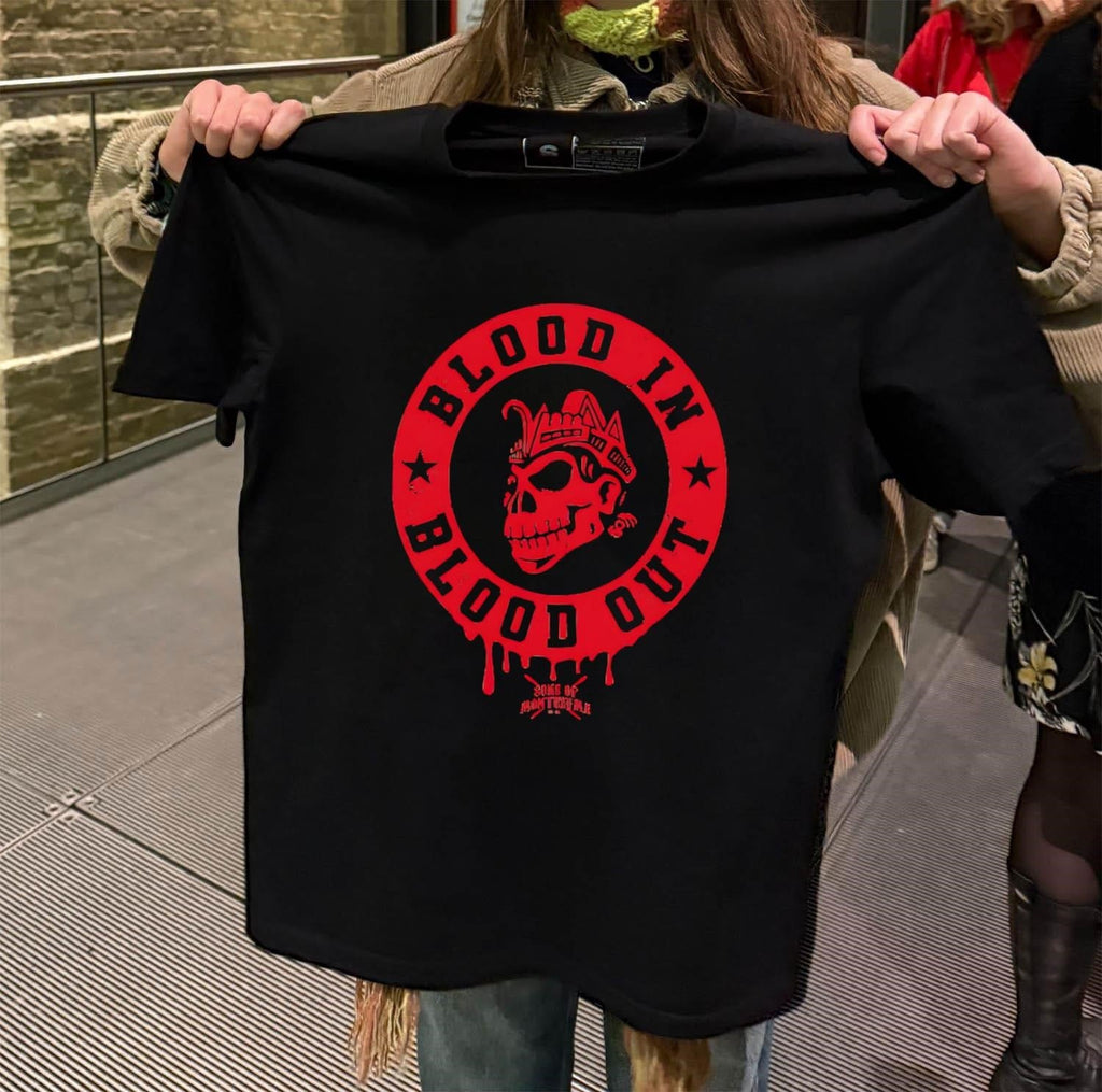 Blood In Out Aztec Skull Sons Of Montezuma - Adult & Kids T-Shirts, Sweatshirts & Hoodies apparel design preview 2