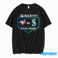 Blue Jays Vs Mariners 2025 Alcs Matchup Batters Box - Adult & Kids T-Shirts, Sweatshirts & Hoodies apparel design preview 1