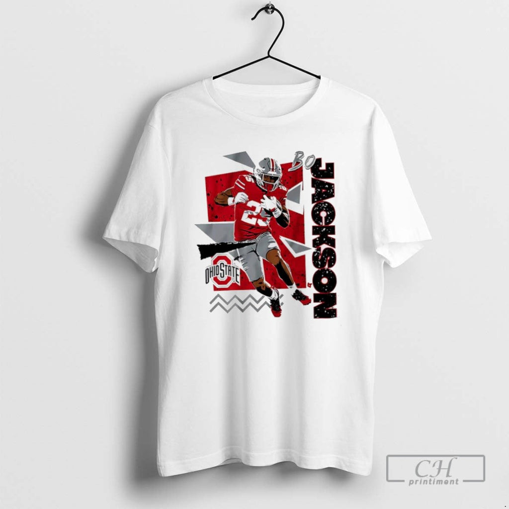 Bo Jackson 90s Style Ohio State Football - Adult & Kids T-Shirts, Sweatshirts & Hoodies apparel design preview 1