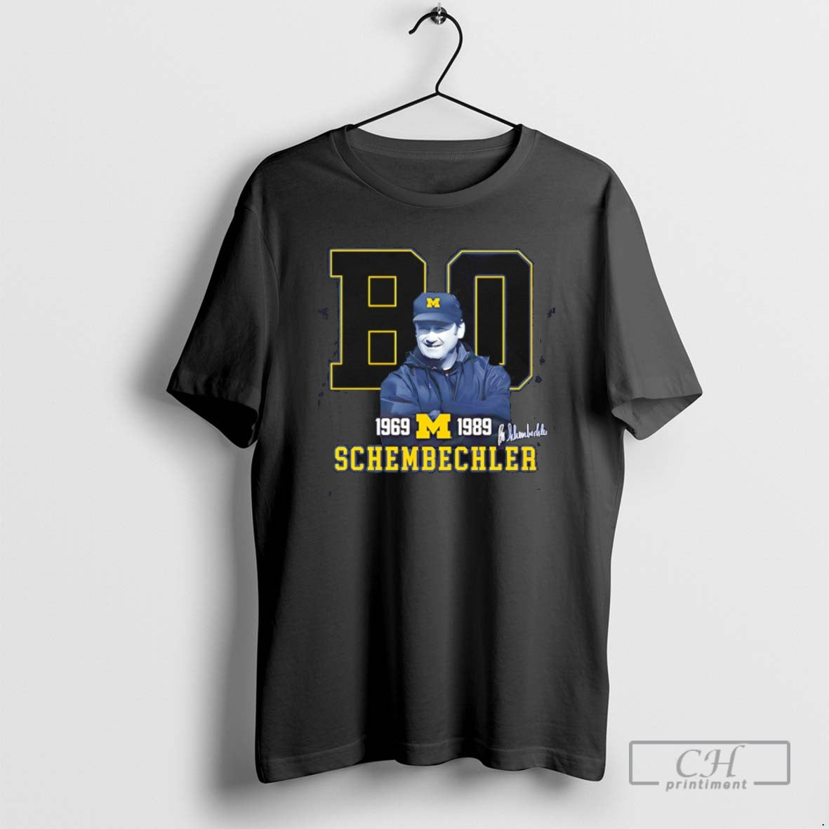Bo Schembechler Remembrance Michigan Wolverines 1969 - Adult & Kids T-Shirts, Sweatshirts & Hoodies apparel design preview 1