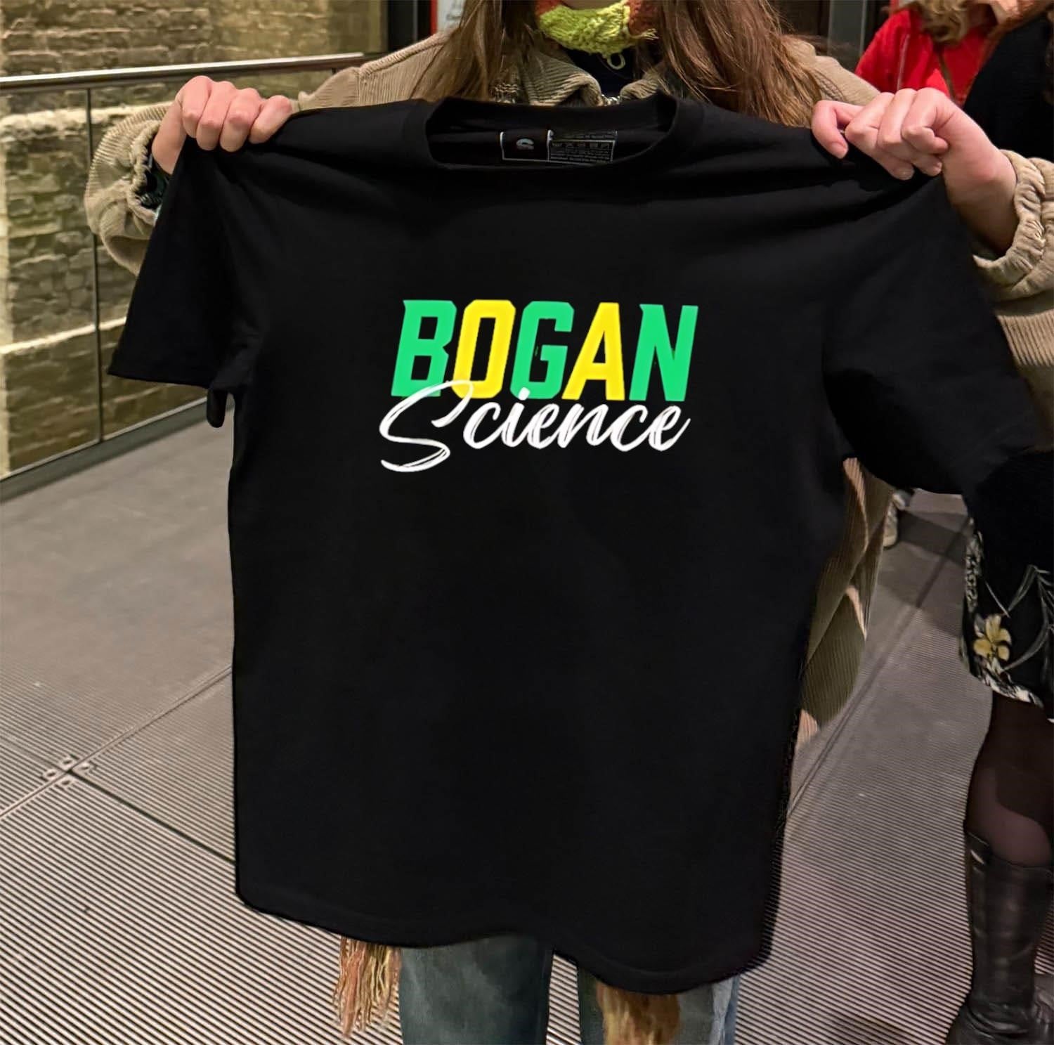 Bogan Science Yellow and Green Typography Design - Adult & Kids T-Shirts, Sweatshirts & Hoodies apparel design preview 2