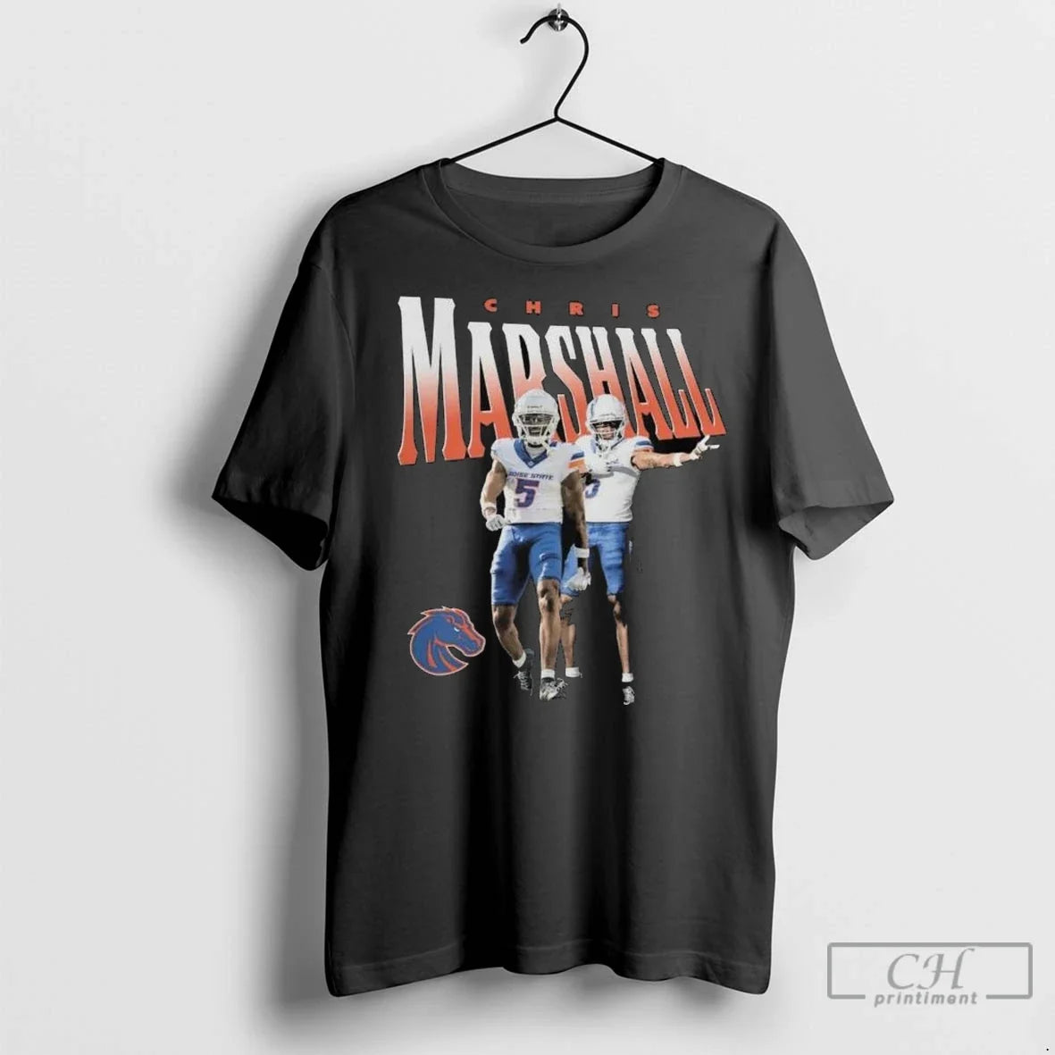 Boise State Broncos Merch Chris Marshall Illustrated - Adult & Kids T-Shirts, Sweatshirts & Hoodies apparel design preview 1