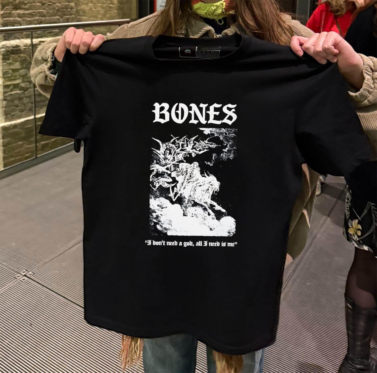 Bones I Don't Need A God Angel Illustration - Adult & Kids T-Shirts, Sweatshirts & Hoodies apparel design preview 2