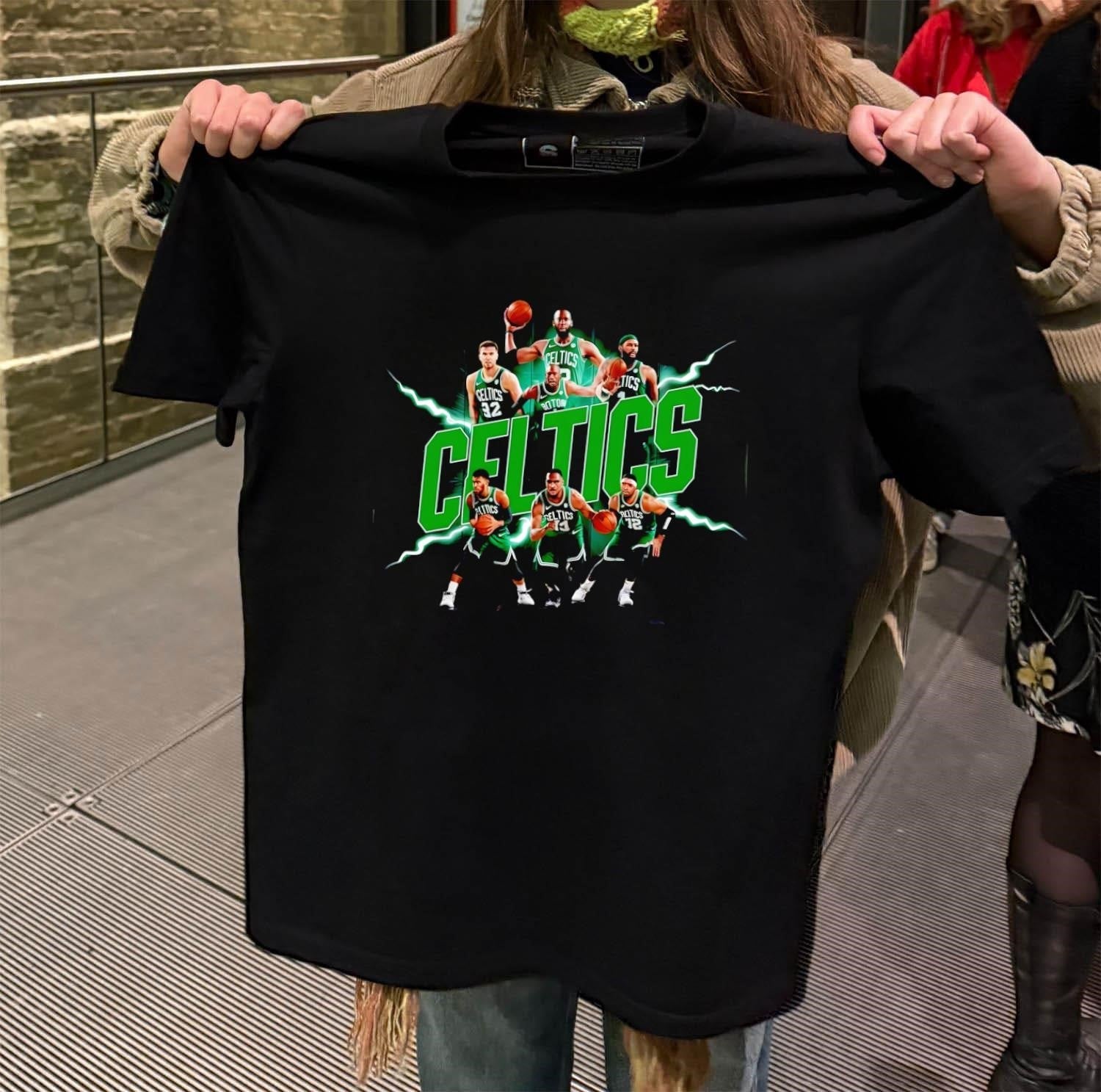 Boston Celtics Basketball Players Team Green - Adult & Kids T-Shirts, Sweatshirts & Hoodies apparel design preview 2