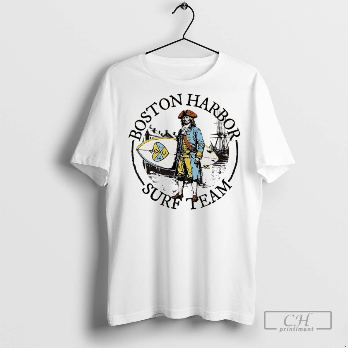 Boston Harbor Surf Team Logo - Adult & Kids T-Shirts, Sweatshirts & Hoodies apparel design preview 1