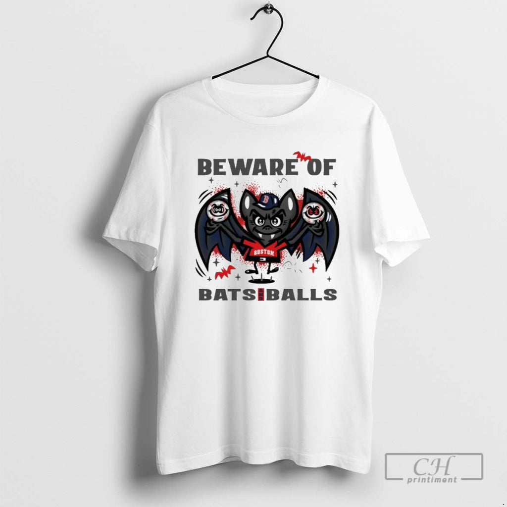 Boston Red Sox Beware Of Bats And Balls October - Adult & Kids T-Shirts, Sweatshirts & Hoodies apparel design preview 1