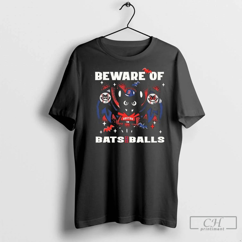 Boston Red Sox October Beware Of Bats And Balls - Adult & Kids T-Shirts, Sweatshirts & Hoodies apparel design preview 1
