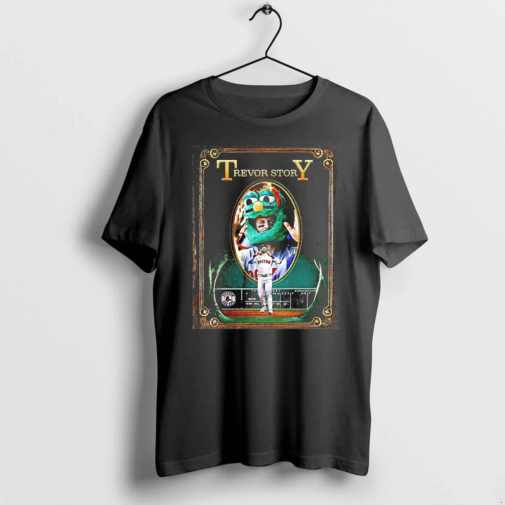 Boston Red Sox Trevor Story Mascot Artistic Baseball - Adult & Kids T-Shirts, Sweatshirts & Hoodies apparel design preview 1