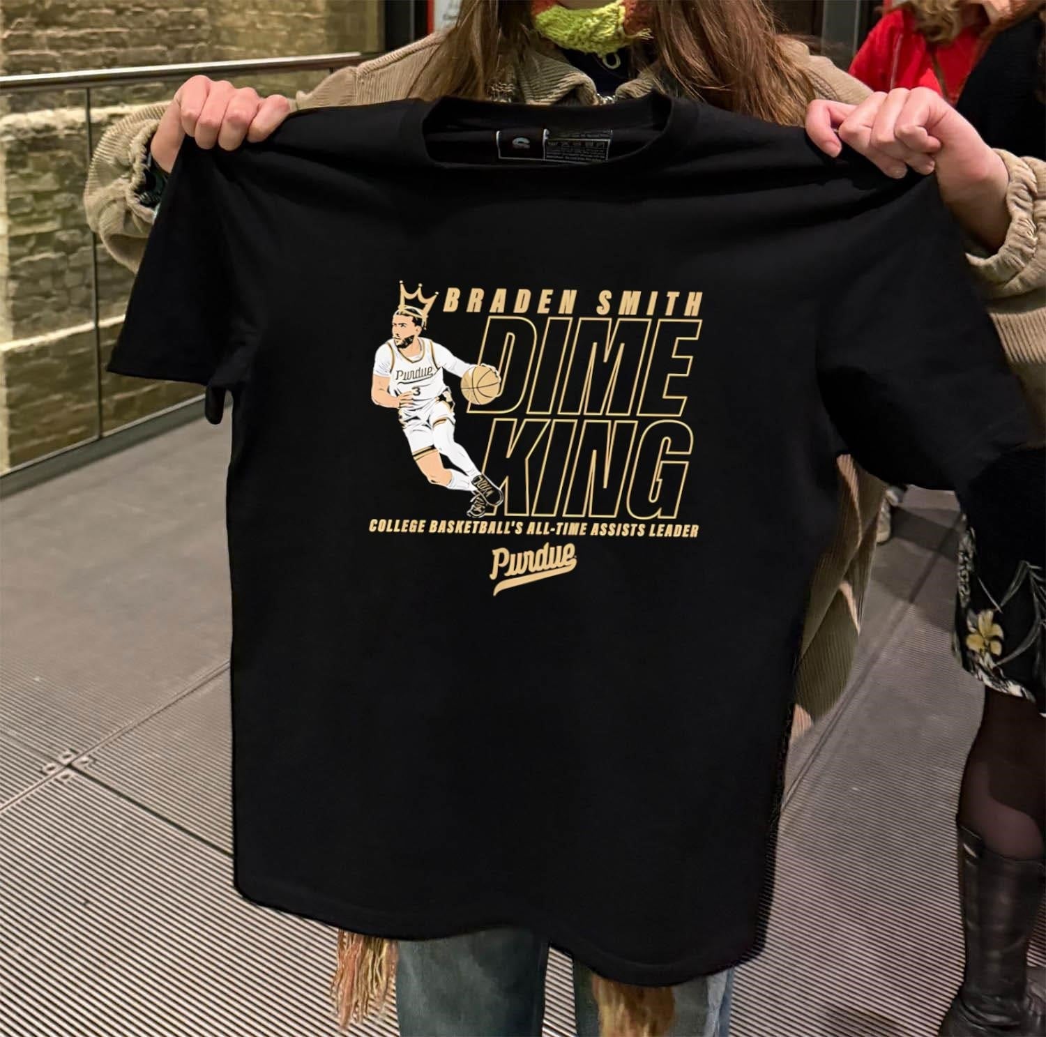 Braden Smith Dime King College Basketball's All-Time - Adult & Kids T-Shirts, Sweatshirts & Hoodies apparel design preview 2