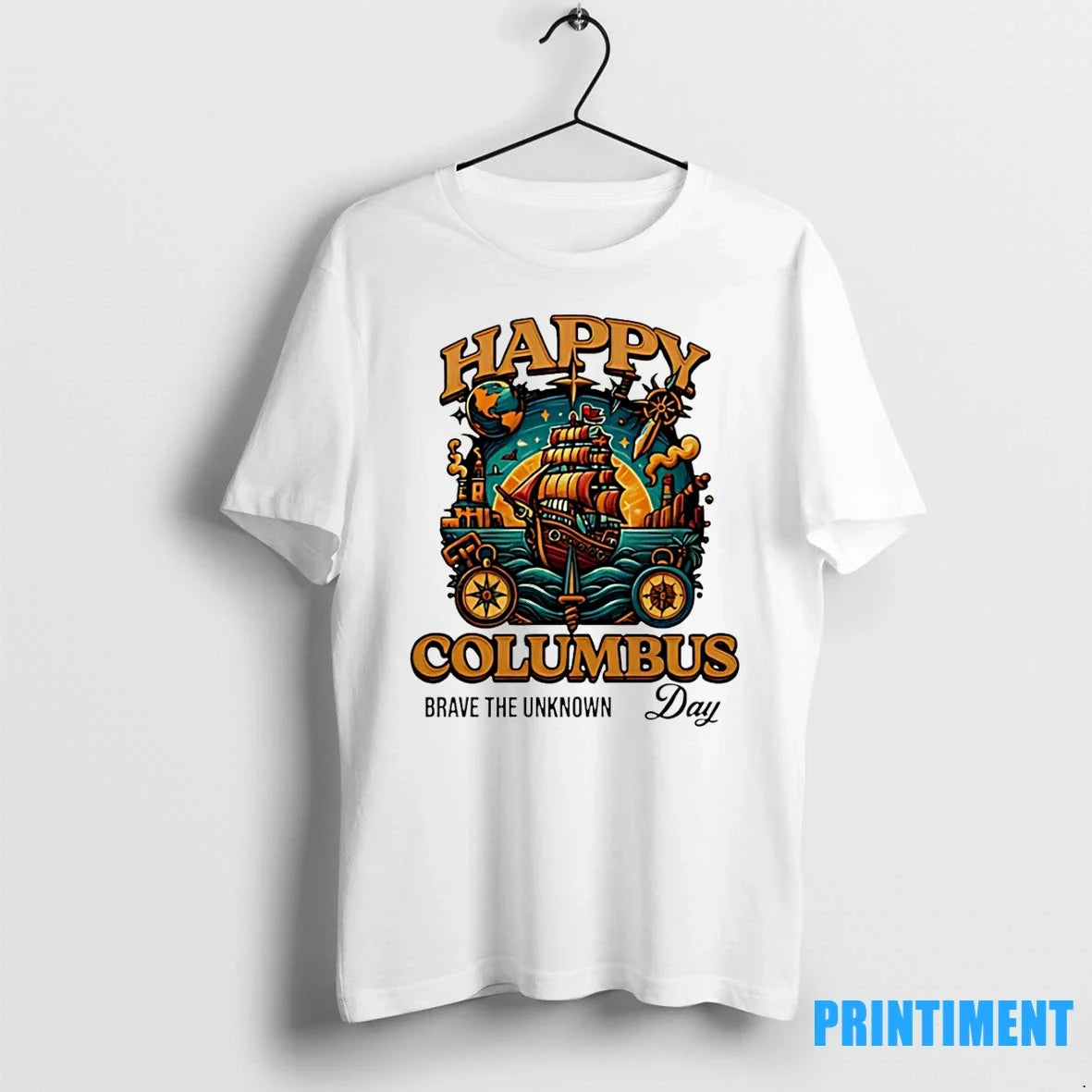 Brave The Unknown Columbus Day Sweater - Adult & Kids T-Shirts, Sweatshirts & Hoodies apparel design preview 1