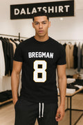 Bregman 8 Baseball Player Name and Number Custom - Adult & Kids T-Shirts, Sweatshirts & Hoodies apparel design preview 1