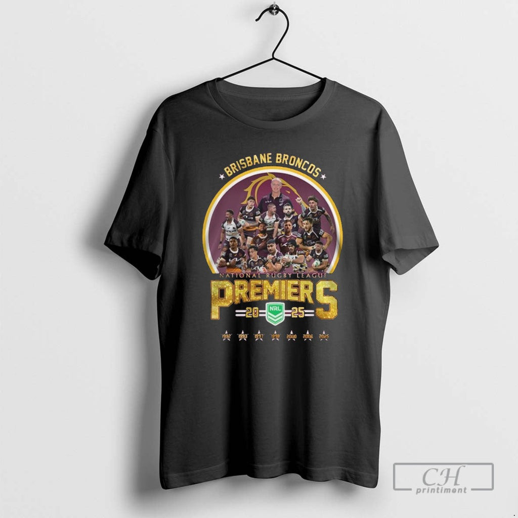 Brisbane Broncos National Rugby League Premiers 2025 - Adult & Kids T-Shirts, Sweatshirts & Hoodies apparel design preview 1
