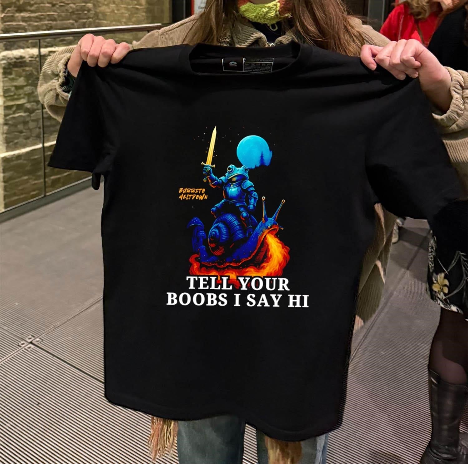 Burrito Meltdown Frog Knight Riding Fire Breathing - Adult & Kids T-Shirts, Sweatshirts & Hoodies apparel design preview 2