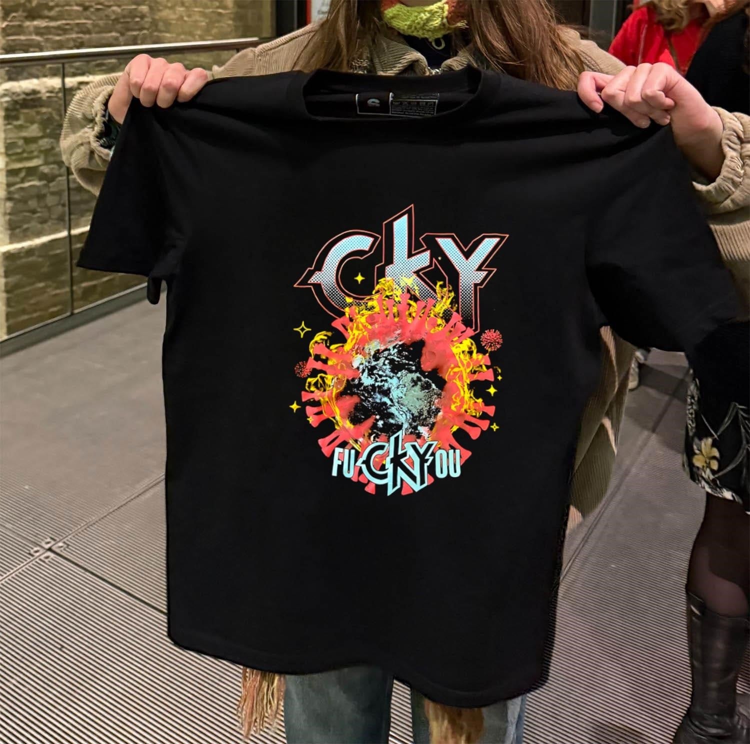 CKY Fuck You Earth Corona Virus - Adult & Kids T-Shirts, Sweatshirts & Hoodies apparel design preview 2