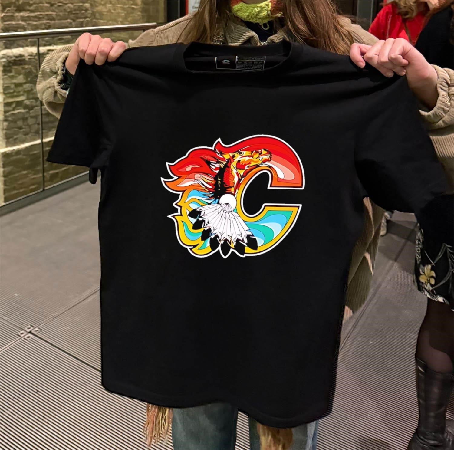 Calgary Flames Logo Indigenous Heritage Native - Adult & Kids T-Shirts, Sweatshirts & Hoodies apparel design preview 2