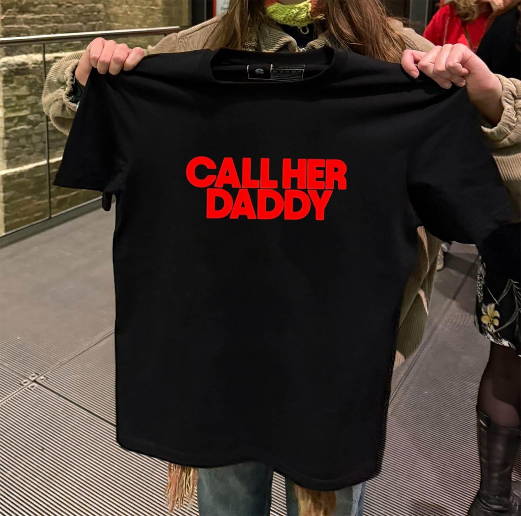 Call Her Daddy Red Bold Typography Podcast - Adult & Kids T-Shirts, Sweatshirts & Hoodies apparel design preview 2