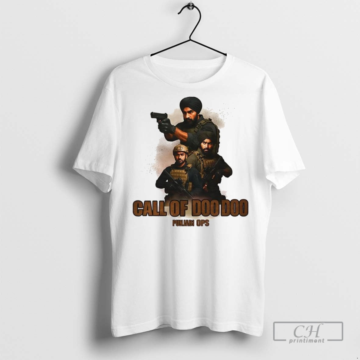 Call Of Doo Duty Punjabi Ops Parody - Adult & Kids T-Shirts, Sweatshirts & Hoodies apparel design preview 1