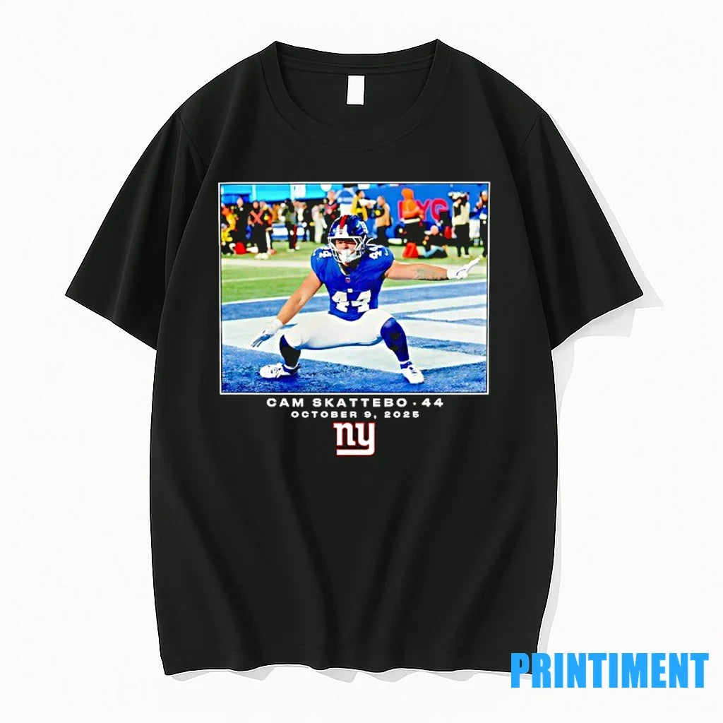 Cam Skattebo New York Giants Football 2025 Photo - Adult & Kids T-Shirts, Sweatshirts & Hoodies apparel design preview 1