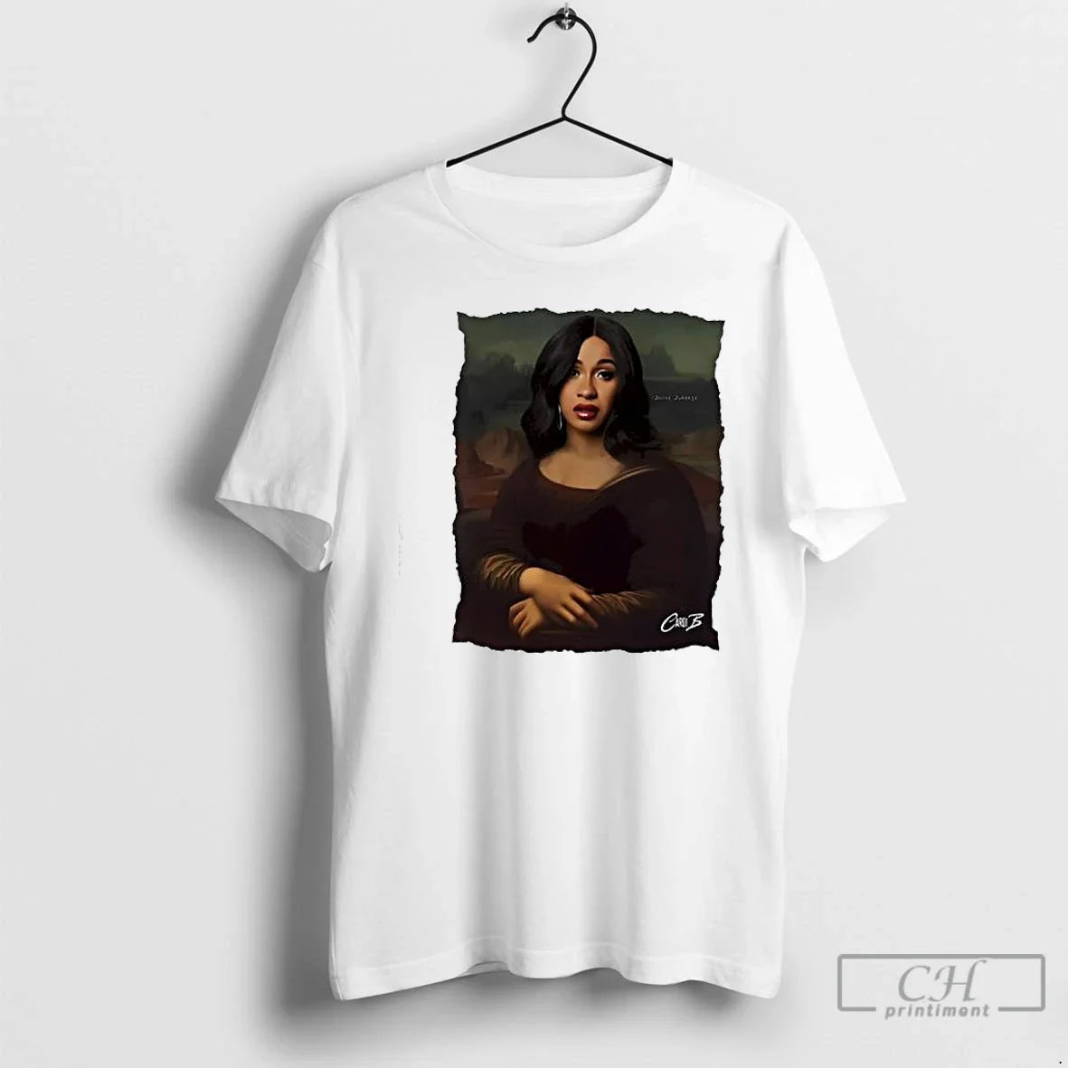 Cardi B Style Mona Lisa - Adult & Kids T-Shirts, Sweatshirts & Hoodies apparel design preview 1