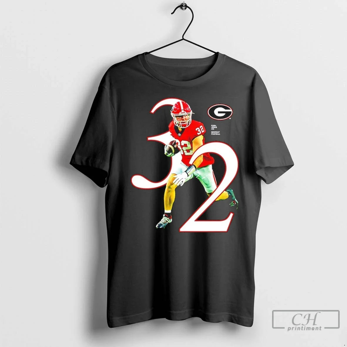 Cash Jones 32 Georgia Bulldogs 2025 Ncaa Player - Adult & Kids T-Shirts, Sweatshirts & Hoodies apparel design preview 1