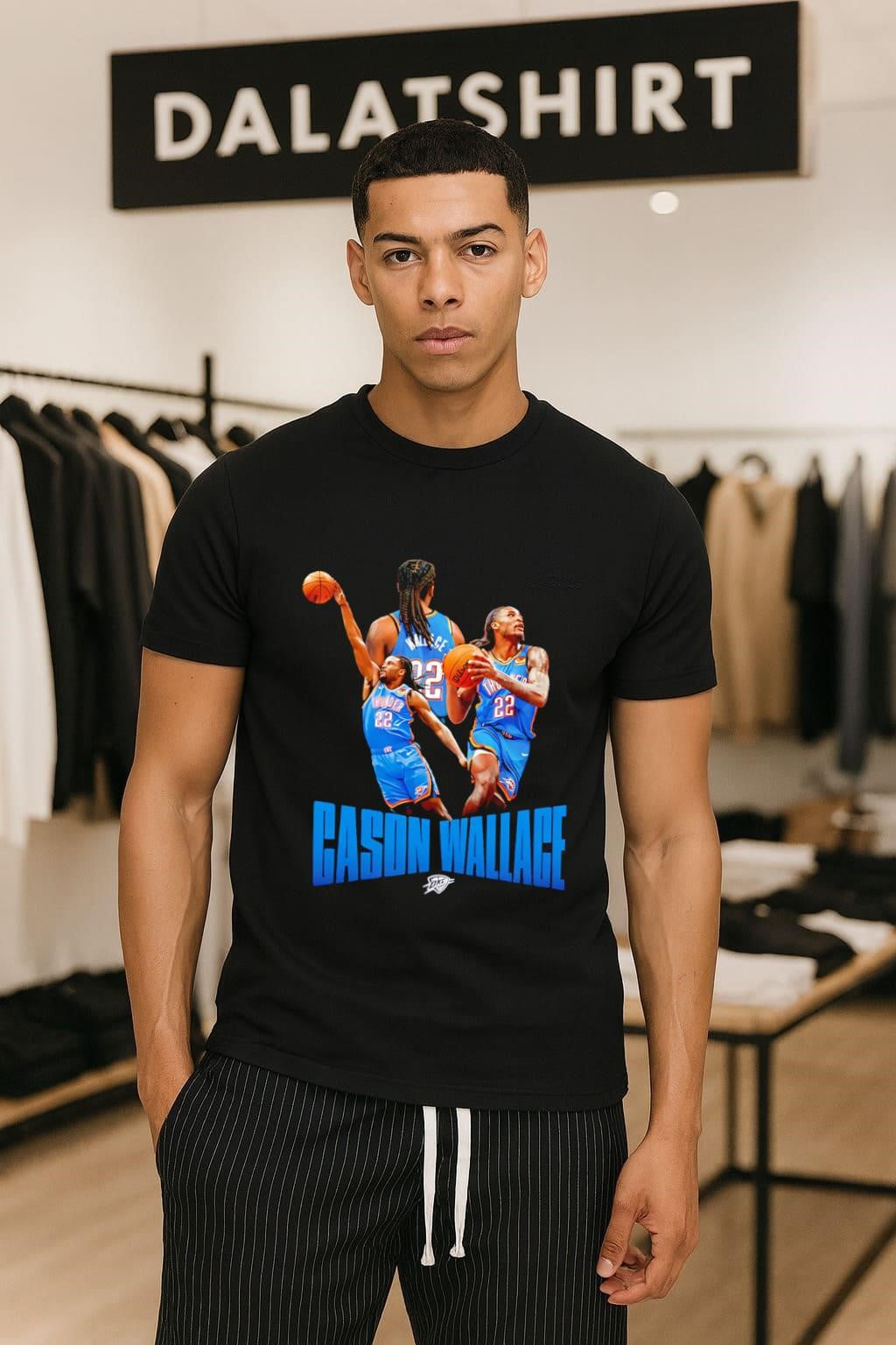 Cason Wallace Oklahoma City Thunder Basketball Player - Adult & Kids T-Shirts, Sweatshirts & Hoodies apparel design preview 1