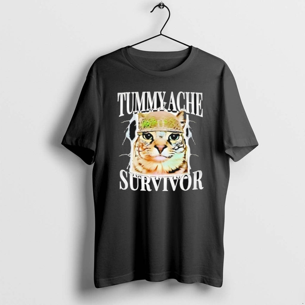 Cat Tummy Ache Survivor - Adult & Kids T-Shirts, Sweatshirts & Hoodies apparel design preview 1