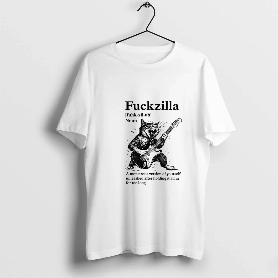Cat Fuckzilla Definition A Monstrous Version Of - Adult & Kids T-Shirts, Sweatshirts & Hoodies apparel design preview 1