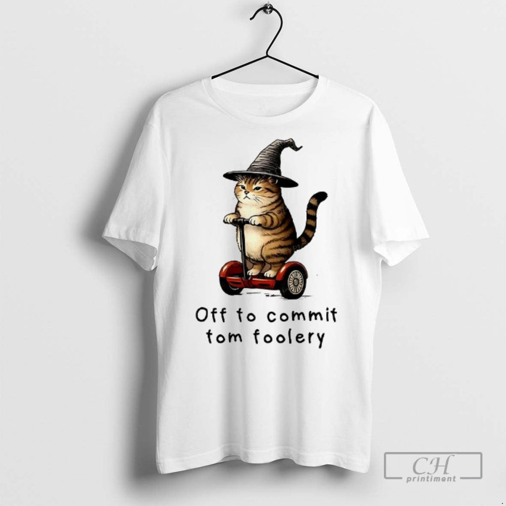 Cat Off To Commit Tom Foolery - Adult & Kids T-Shirts, Sweatshirts & Hoodies apparel design preview 1
