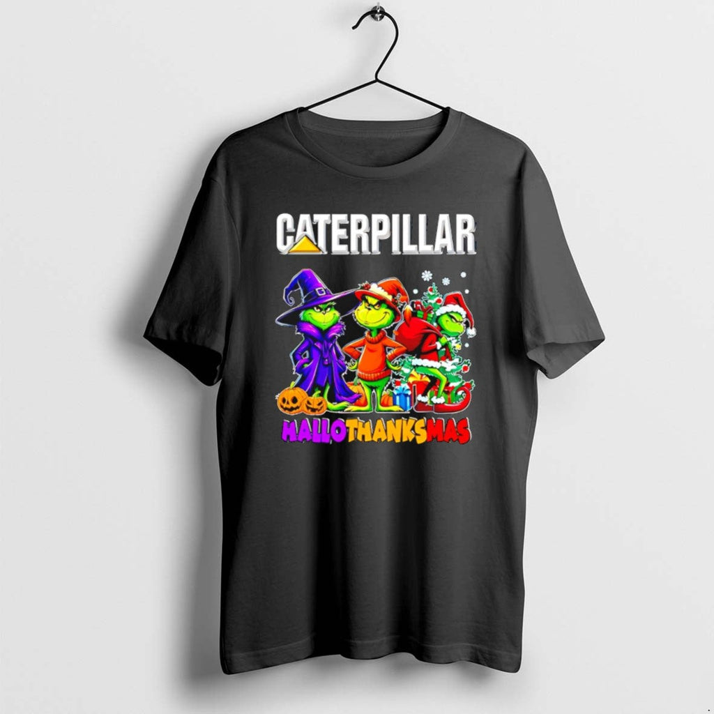 Caterpillar X Grinch 2025 Halloween Thanksgiving - Adult & Kids T-Shirts, Sweatshirts & Hoodies apparel design preview 1