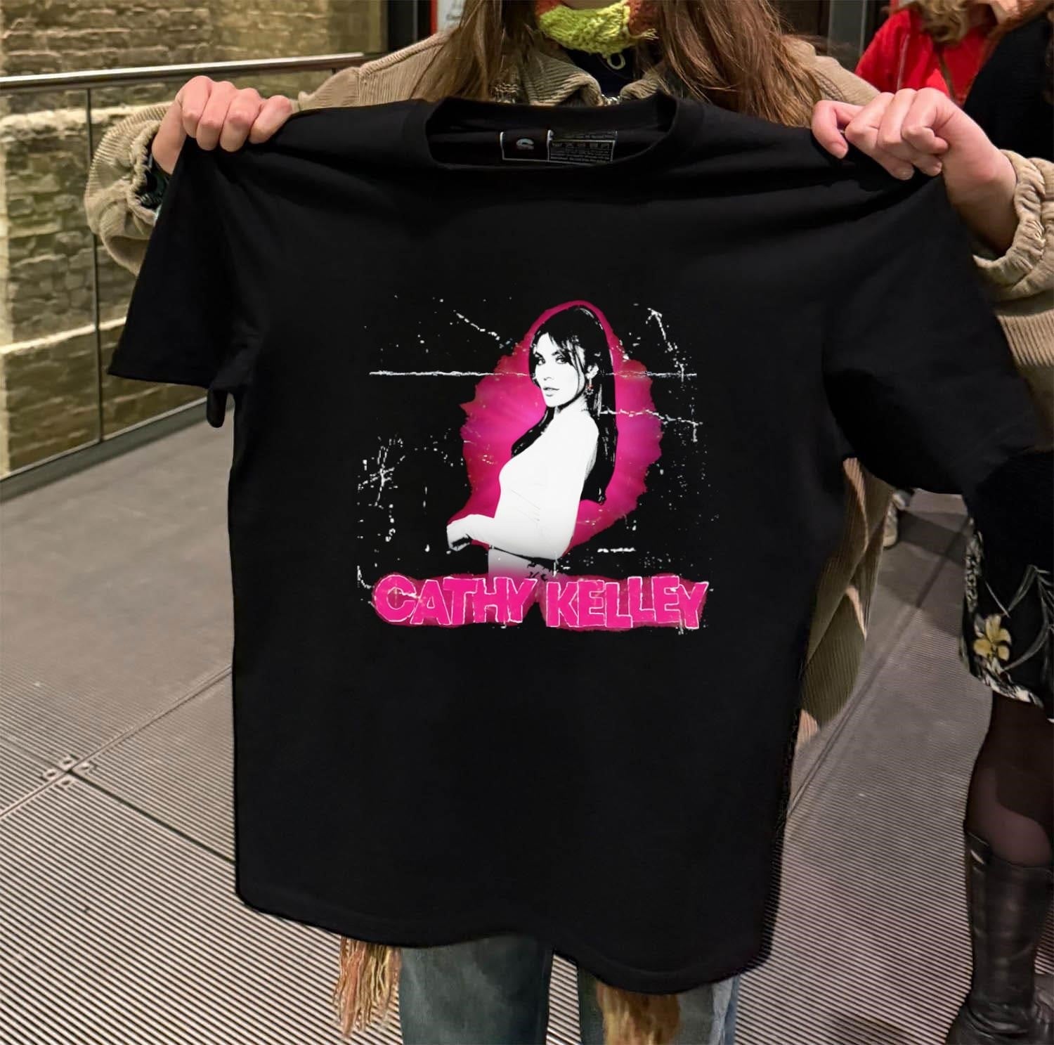 Cathy Kelley Pink Glow Black And White Portrait - Adult & Kids T-Shirts, Sweatshirts & Hoodies apparel design preview 2