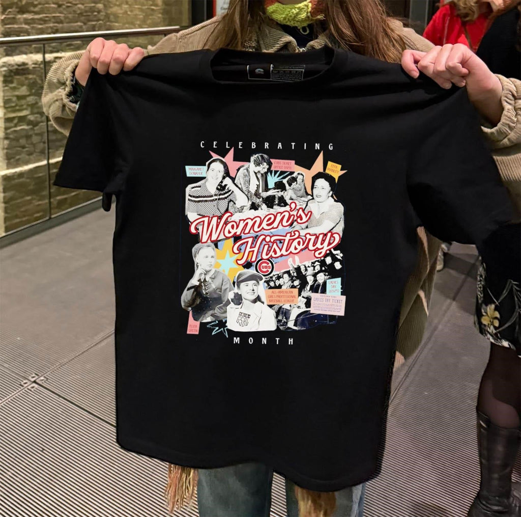 Celebrating Women's History Month Chicago Cubs - Adult & Kids T-Shirts, Sweatshirts & Hoodies apparel design preview 2