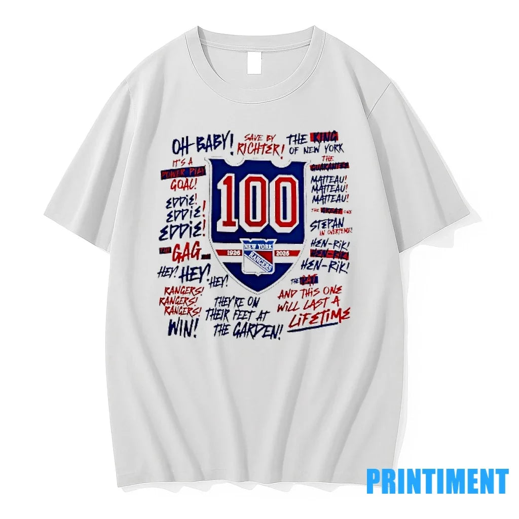 Celebration 100th Anniversary Of The New York Rangers - Adult & Kids T-Shirts, Sweatshirts & Hoodies apparel design preview 1