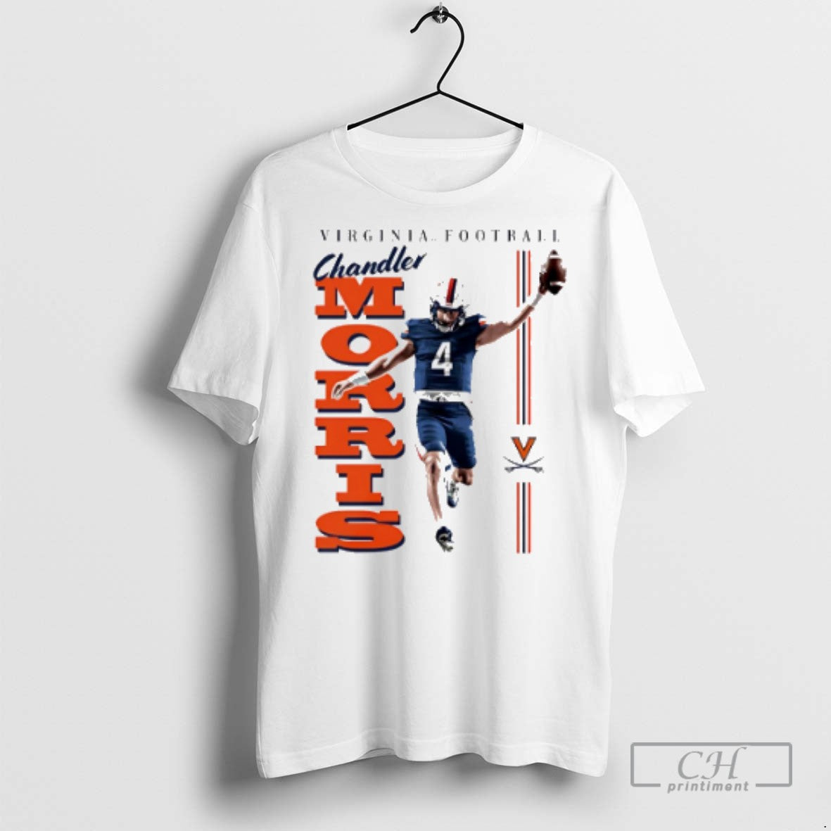 Chandler Morris Virginia Cavaliers Illustrated - Adult & Kids T-Shirts, Sweatshirts & Hoodies apparel design preview 1