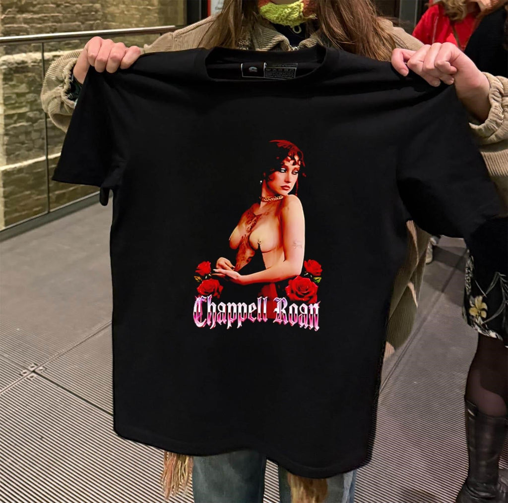 Chappell Roan Red Roses Artistic Portrait Aesthetic - Adult & Kids T-Shirts, Sweatshirts & Hoodies apparel design preview 2