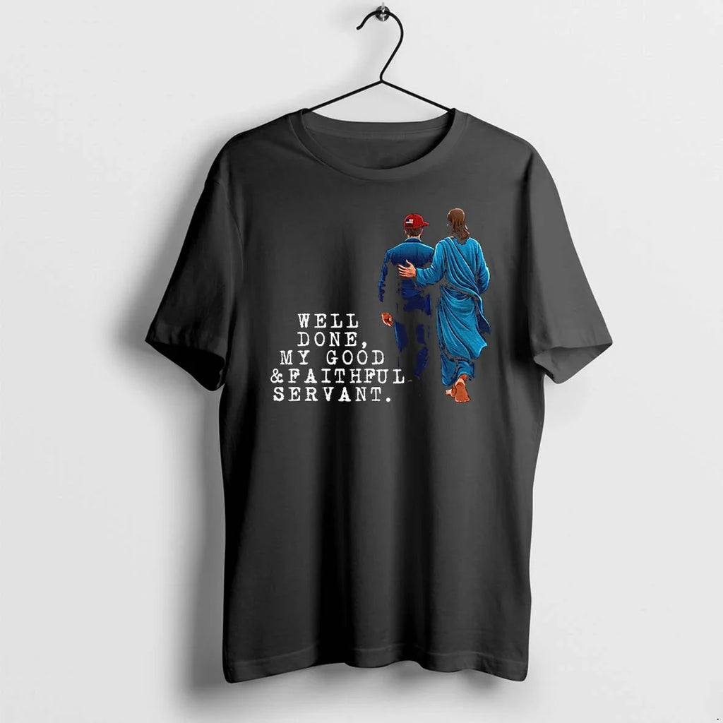 Charlie Kirk Jesus Well Done My Good And Faithful - Adult & Kids T-Shirts, Sweatshirts & Hoodies apparel design preview 1