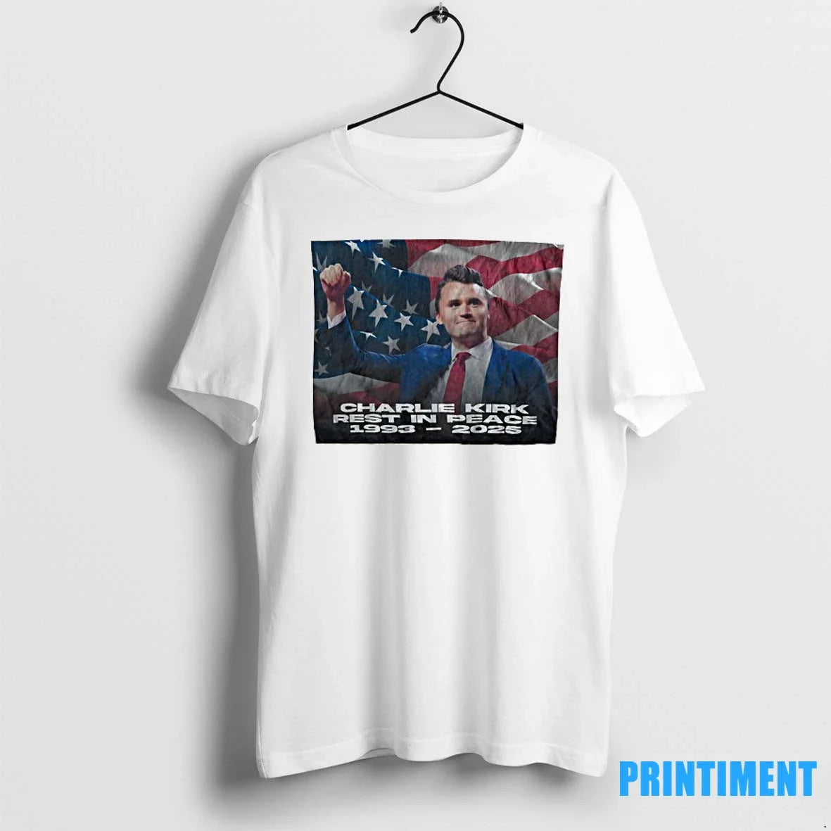 Charlie Kirk Rest In Peace 1993 2025 America Flag - Adult & Kids T-Shirts, Sweatshirts & Hoodies apparel design preview 1
