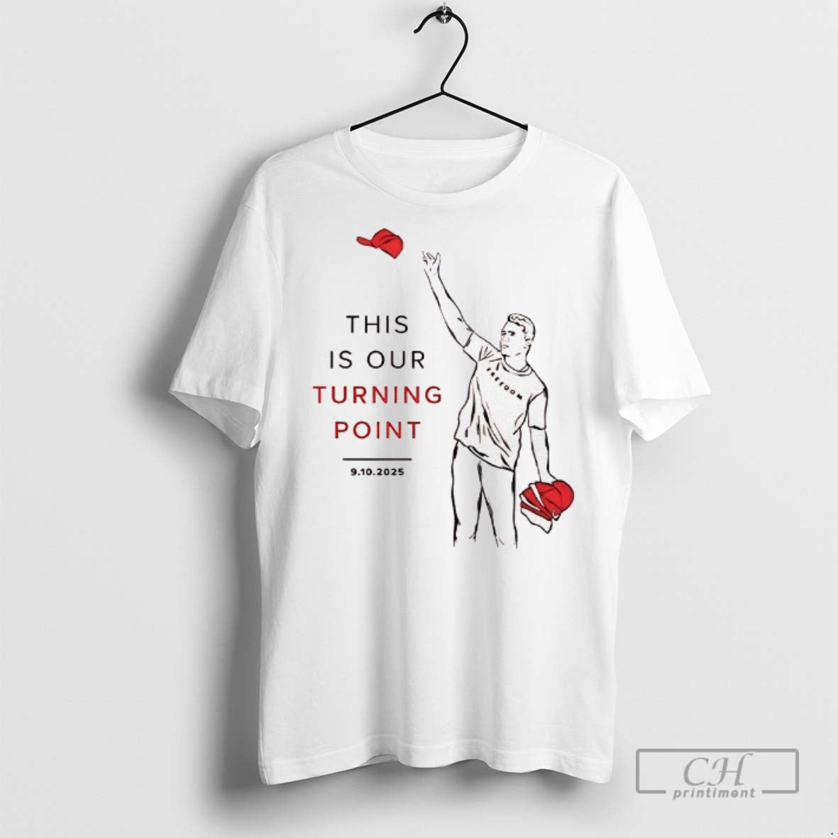 Charlie Kirk This Is Our Turning Point - Adult & Kids T-Shirts, Sweatshirts & Hoodies apparel design preview 1