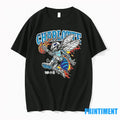 Charlotte Hornets Mascot Skeleton Burning Player Nba - Adult & Kids T-Shirts, Sweatshirts & Hoodies apparel design preview 1