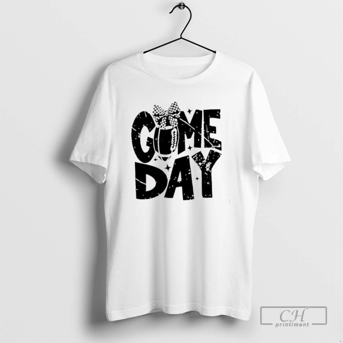 Checkered Bow Football Game Day - Adult & Kids T-Shirts, Sweatshirts & Hoodies apparel design preview 1