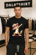 Cheetah Dabbing wearing Red Sunglasses Cool Animal - Adult & Kids T-Shirts, Sweatshirts & Hoodies apparel design preview 1