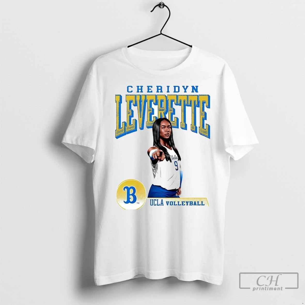 Cheridyn Leverette Cartoon Portrait Ucla Volleyball - Adult & Kids T-Shirts, Sweatshirts & Hoodies apparel design preview 1