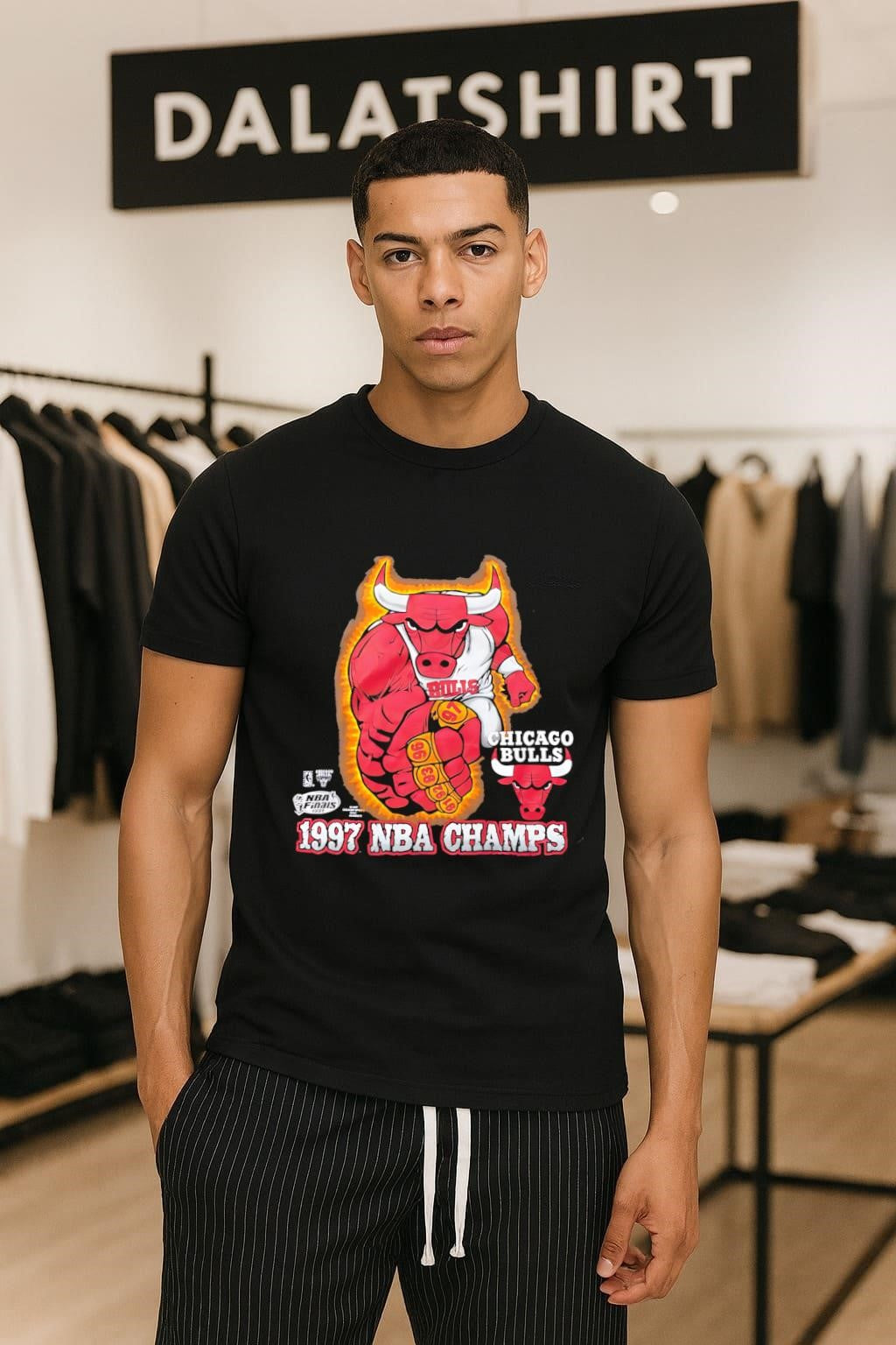 Chicago Bulls 1991 NBA Finals 1997 Champs - Adult & Kids T-Shirts, Sweatshirts & Hoodies apparel design preview 1