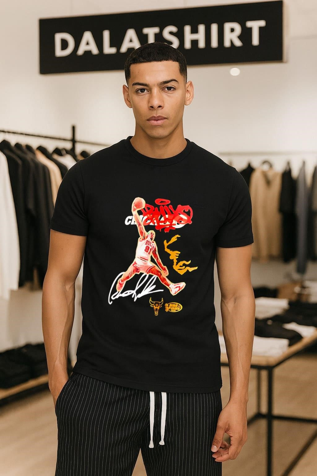 Chicago Bulls Dennis Rodman 91 NBA Finals 1998 - Adult & Kids T-Shirts, Sweatshirts & Hoodies apparel design preview 1